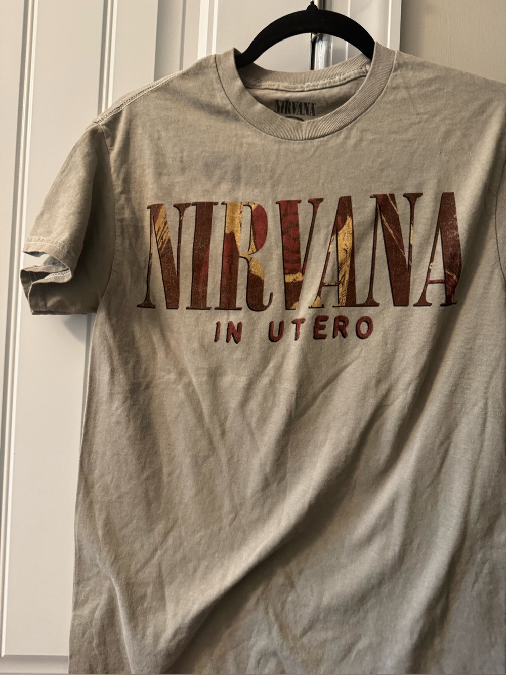 American Eagle Outfitters Beige Nirvana 'In Utero' Graphic Tee